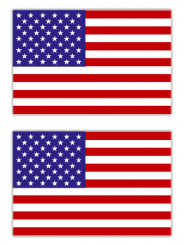 Aufkleber USA Flagge Stars and Stripes 2 Stück